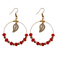 گوشواره زنانه پر سرخ