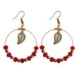 گوشواره زنانه پر سرخ